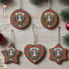 MacLean of Duart Ancient Tartan Crest Christmas Ceramic Ornament