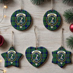 MacNeil of Colonsay Modern Tartan Crest Christmas Ceramic Ornament