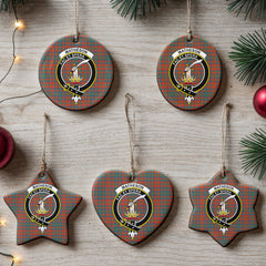 Matheson Ancient Tartan Crest Christmas Ceramic Ornament