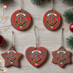McBean Tartan Crest Christmas Ceramic Ornament