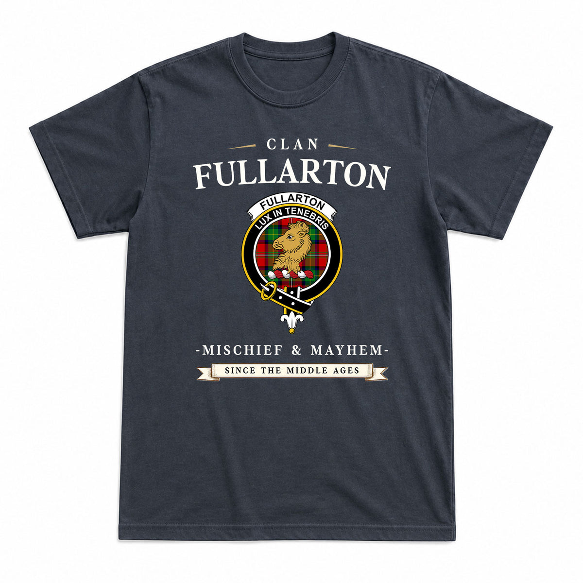 Fullarton Tartan Crest Mischief and Mayhem T-shirt