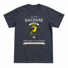Haldane Tartan Crest Mischief and Mayhem T-shirt
