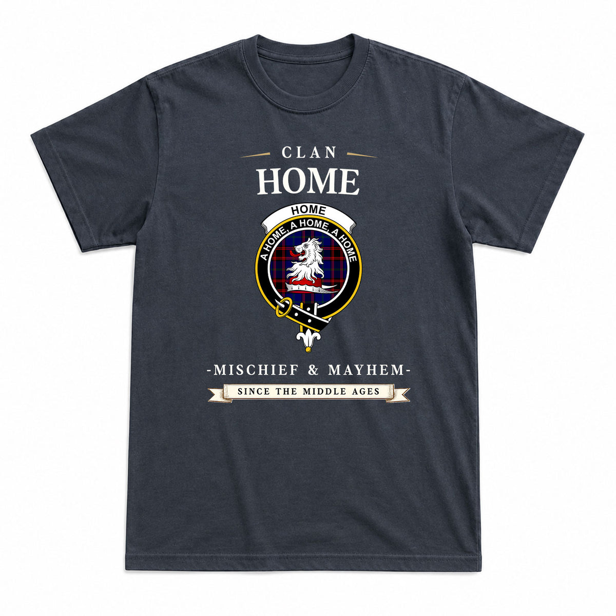 Home Modern Tartan Crest Mischief and Mayhem T-shirt