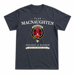 MacNaughten Tartan Crest Mischief and Mayhem T-shirt