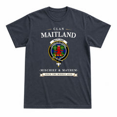 Maitland Tartan Crest Mischief and Mayhem T-shirt