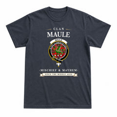 Maule Tartan Crest Mischief and Mayhem T-shirt