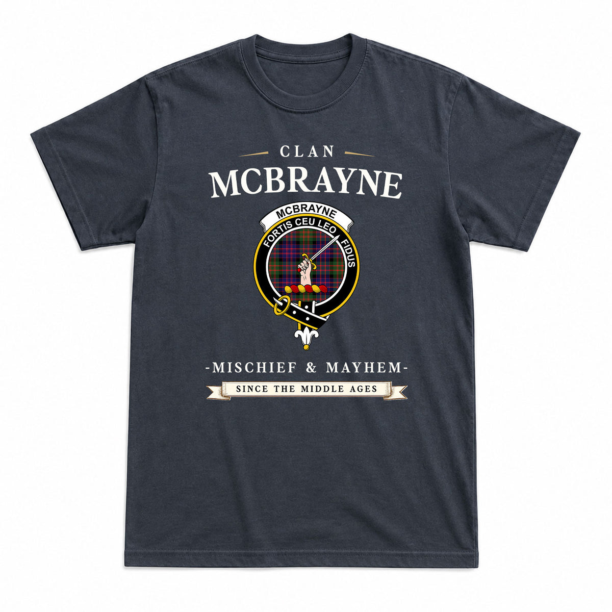 McBrayne Tartan Crest Mischief and Mayhem T-shirt
