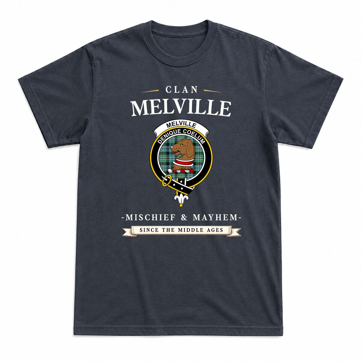Melville Tartan Crest Mischief and Mayhem T-shirt