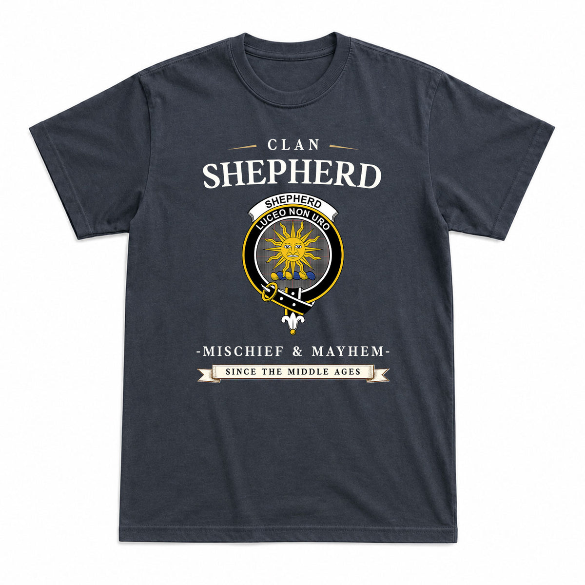 Shepherd Tartan Crest Mischief and Mayhem T-shirt