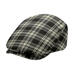 Menzies Black - White Ancient Tartan Flat Caps