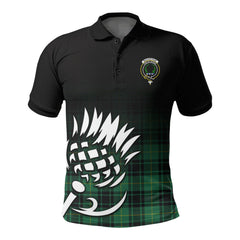 MacArthur Ancient Tartan Crest Polo Shirt - Thistle Black Style