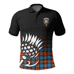 MacLachlan Ancient Tartan Crest Polo Shirt - Thistle Black Style