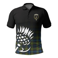 McClellan Ancient Tartan Crest Polo Shirt - Thistle Black Style