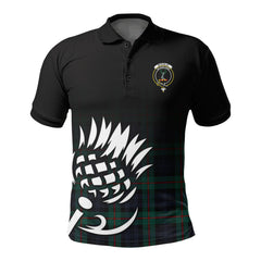 McKinlay Modern Tartan Crest Polo Shirt - Thistle Black Style