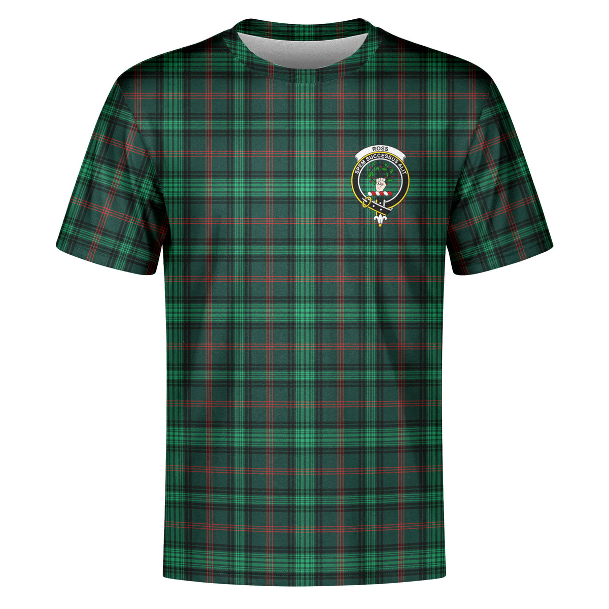 Ross Hunting Modern Tartan Crest T-shirt