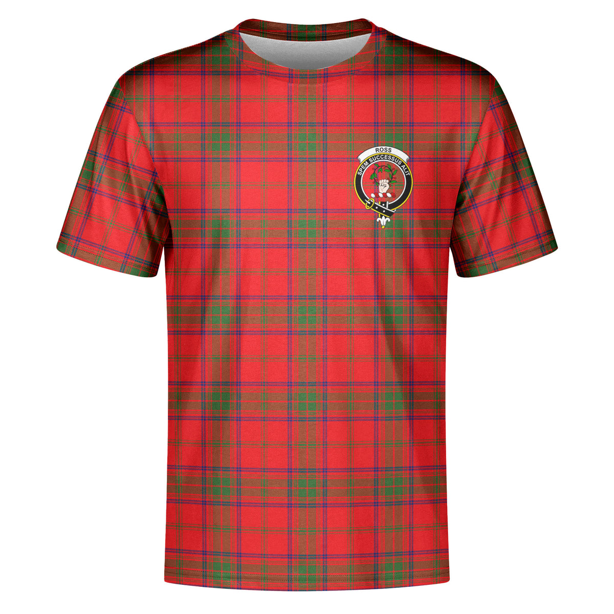 Ross Modern Tartan Crest T-shirt