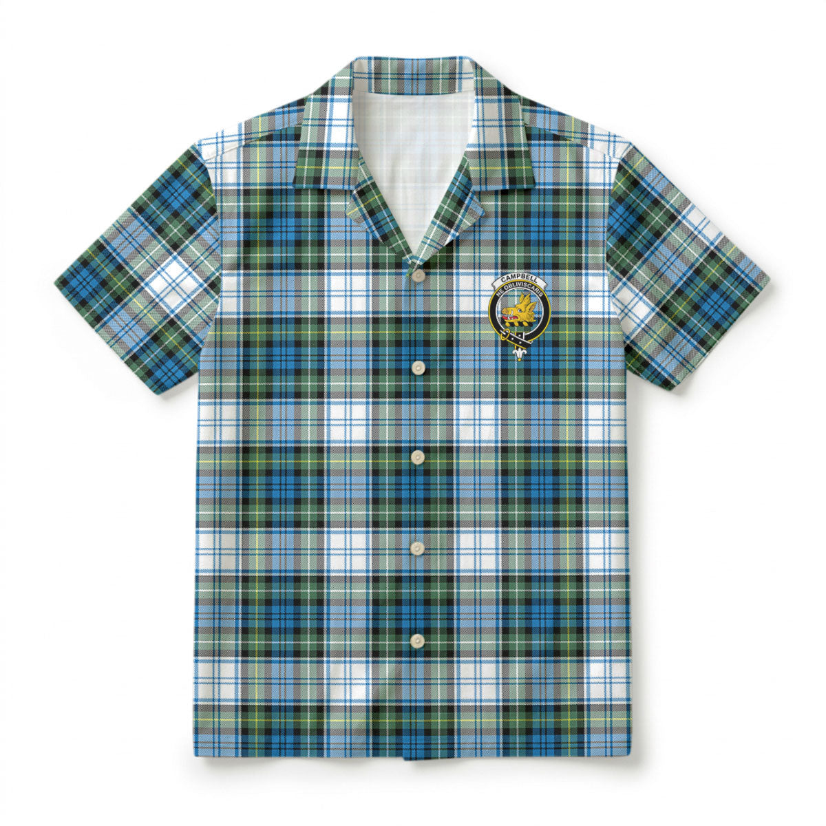 Campbell Dress Ancient Tartan Crest Hawaiian Shirt