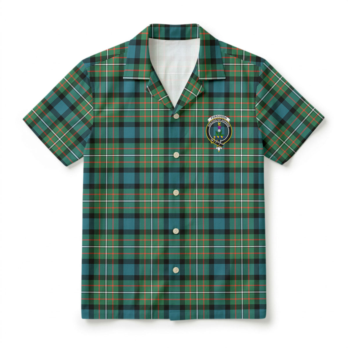 Ferguson Ancient Tartan Crest Hawaiian Shirt
