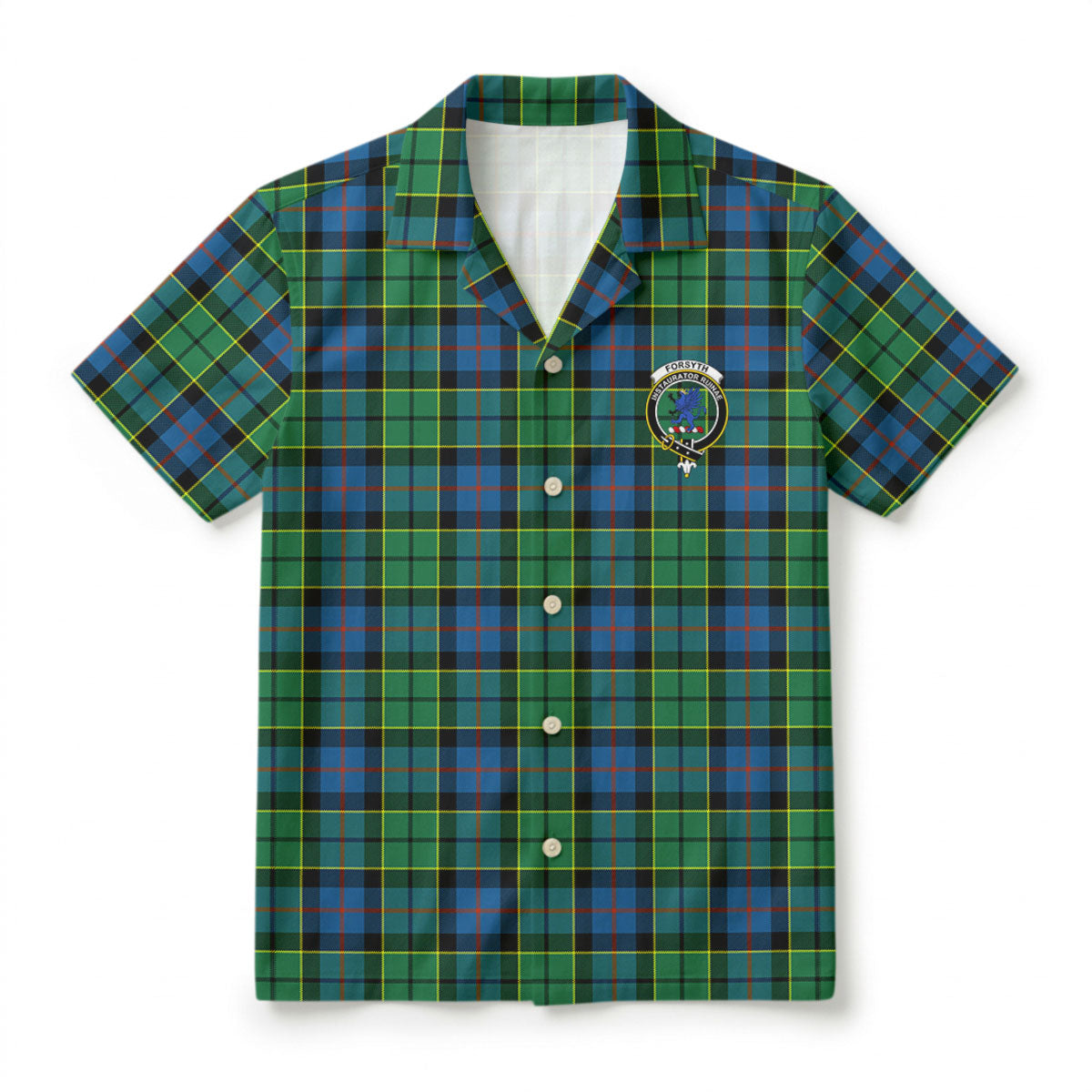 Forsyth Ancient Tartan Crest Hawaiian Shirt
