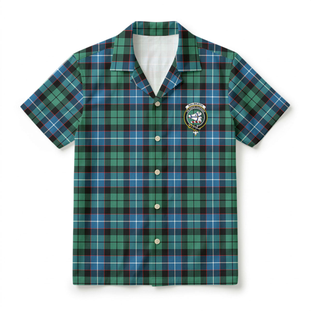 Galbraith Ancient Tartan Crest Hawaiian Shirt