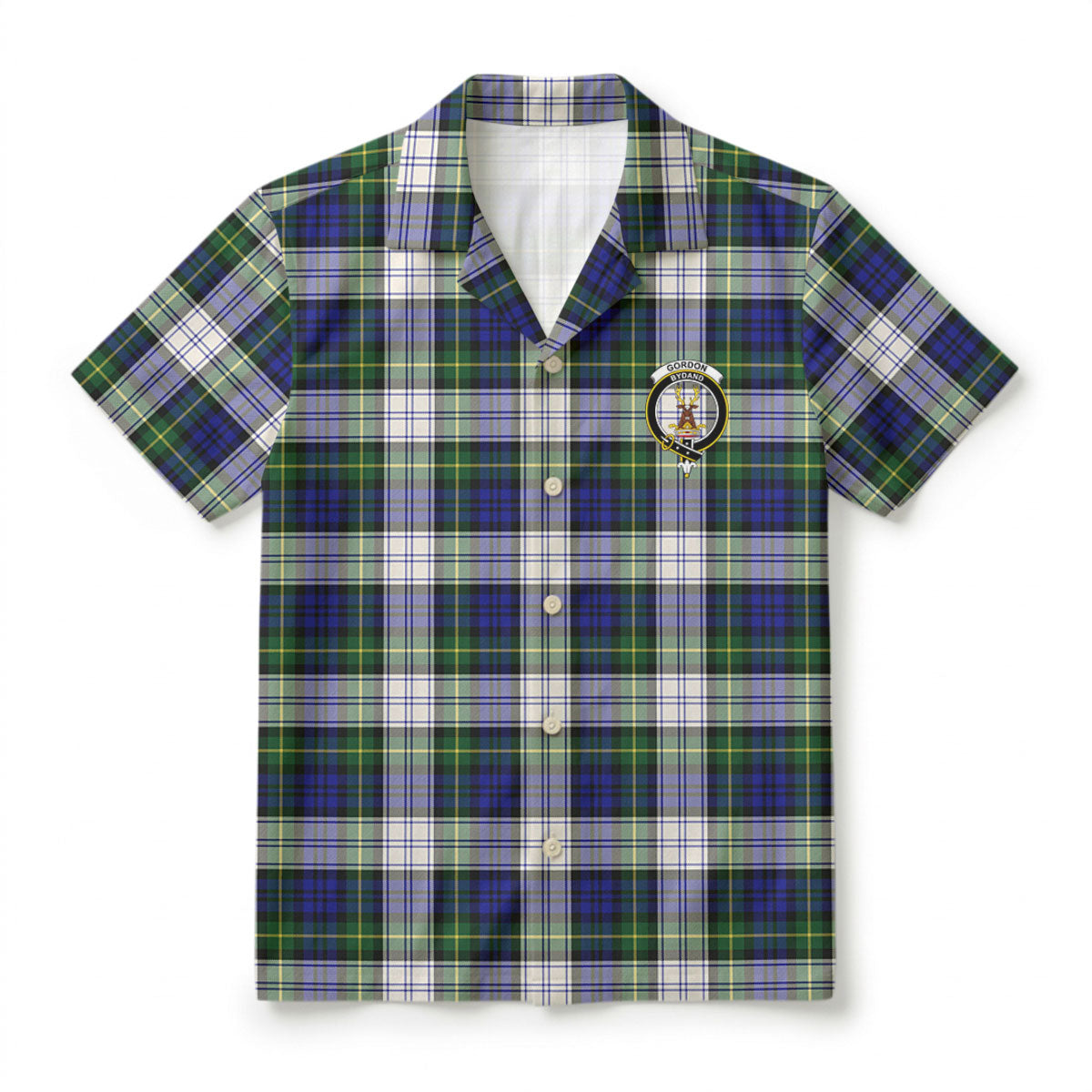 Gordon Dress Modern Tartan Crest Hawaiian Shirt