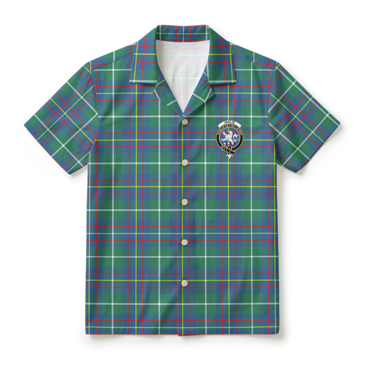 Inglis Ancient Tartan Crest Hawaiian Shirt