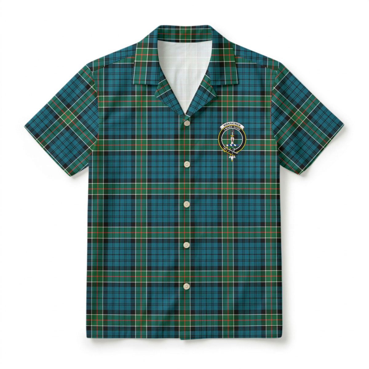 Kirkpatrick Ancient Tartan Crest Hawaiian Shirt