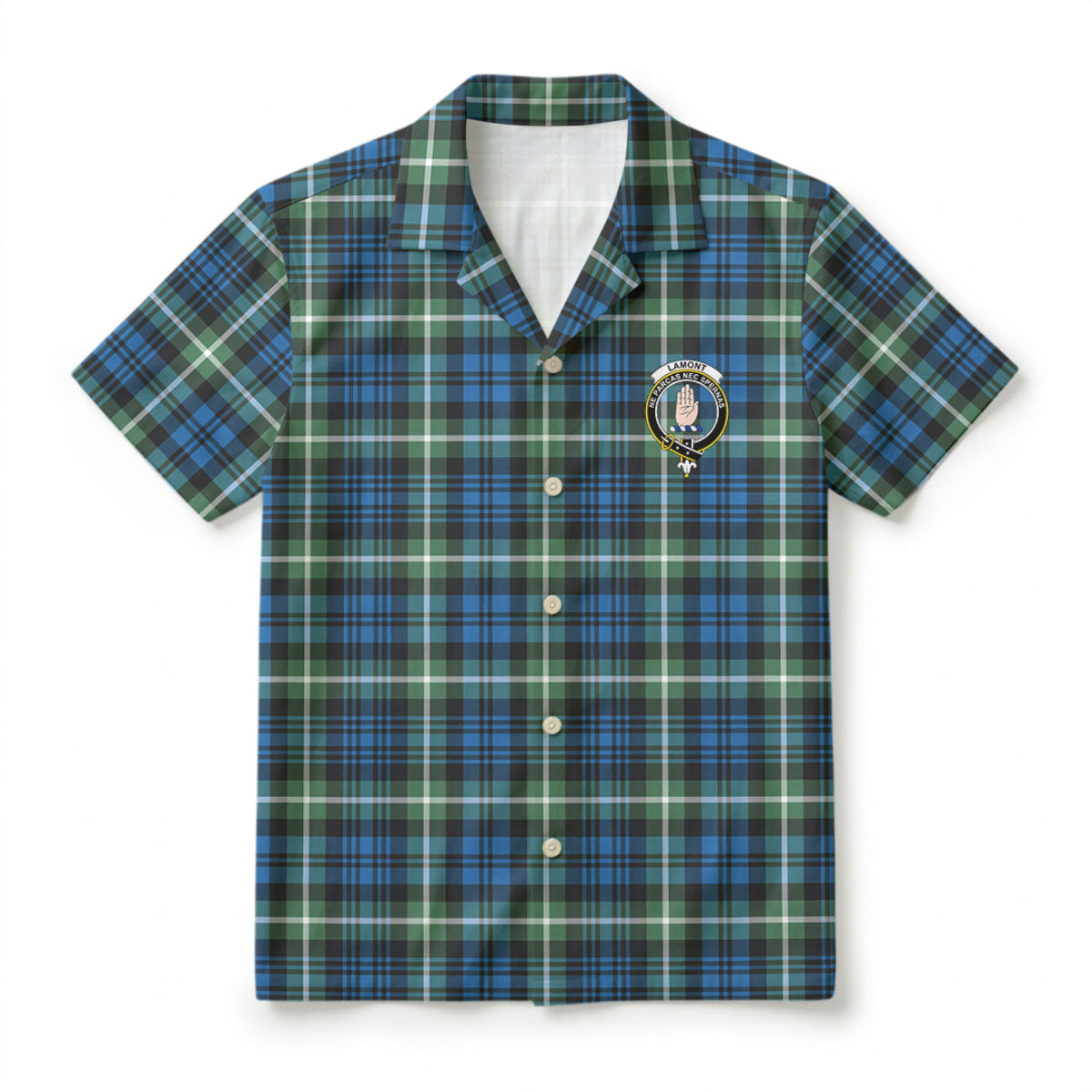 Lamont Ancient Tartan Crest Hawaiian Shirt