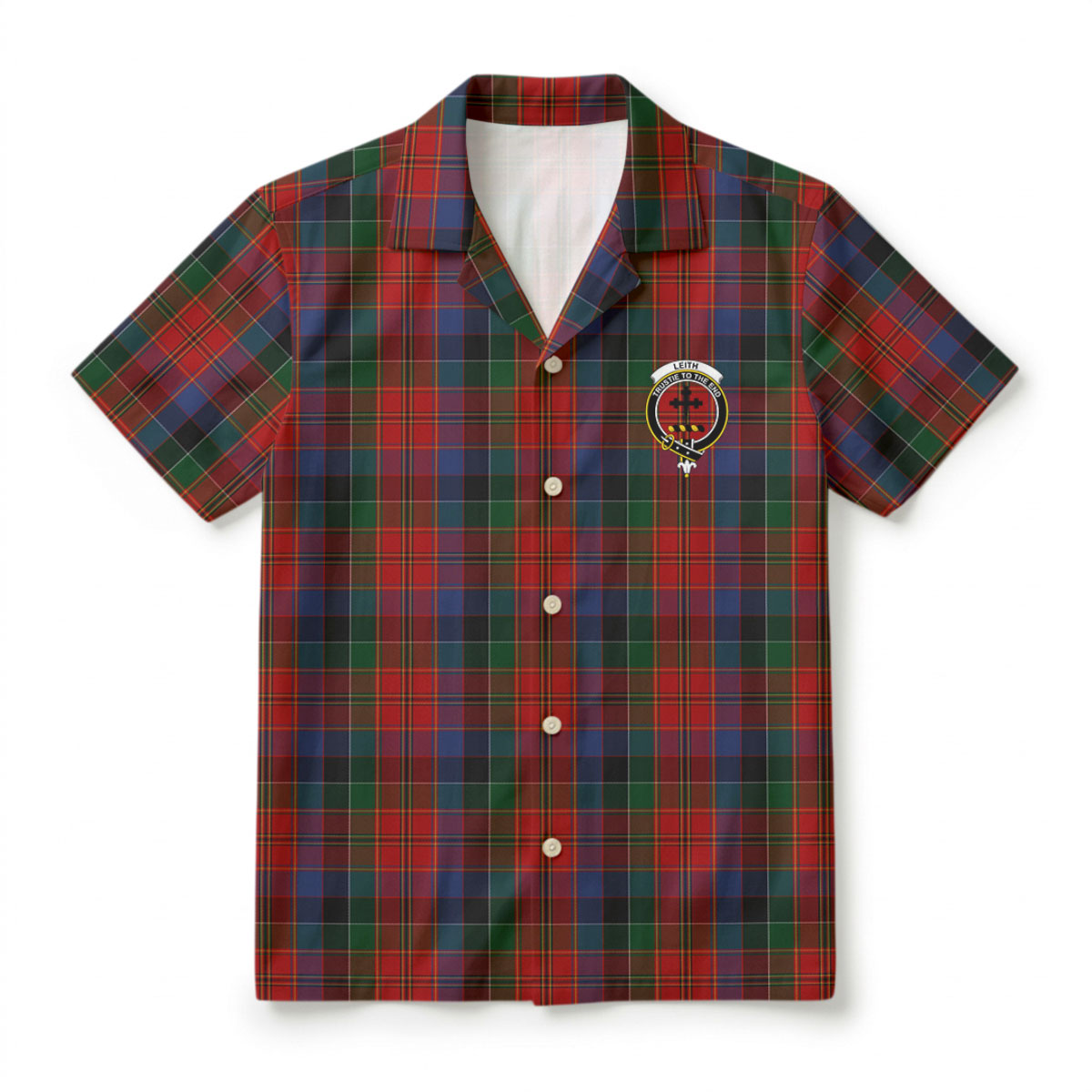 Leith Tartan Crest Hawaiian Shirt