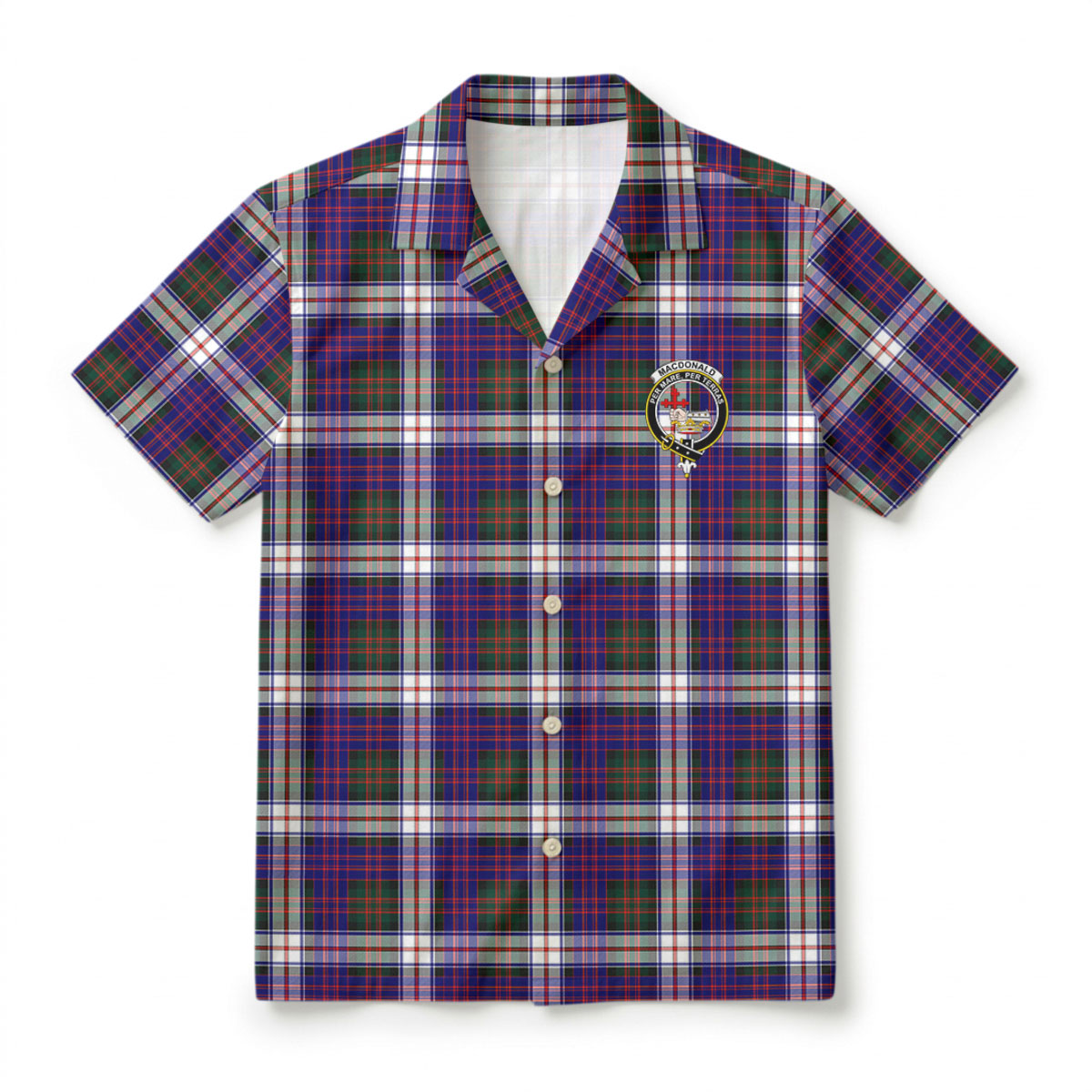 MacDonald Dress Modern Tartan Crest Hawaiian Shirt