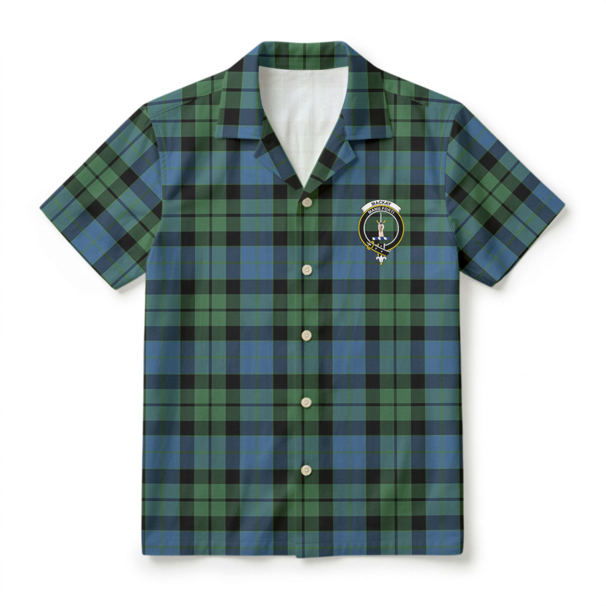 MacKay Ancient Tartan Crest Hawaiian Shirt