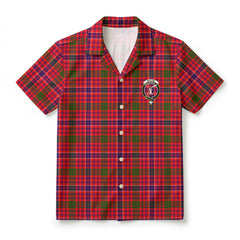 MacRae Modern Tartan Crest Hawaiian Shirt
