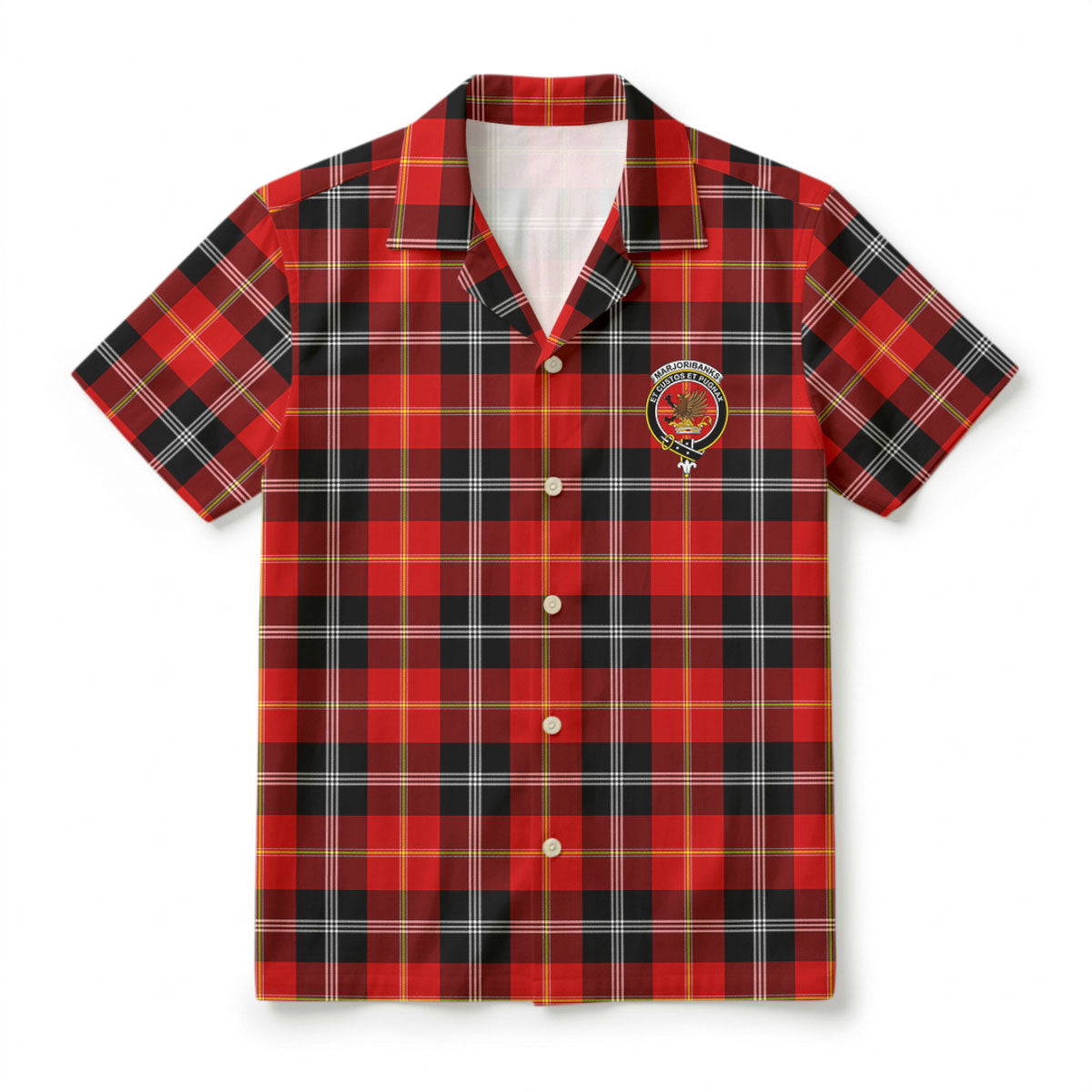Marjoribanks Tartan Crest Hawaiian Shirt