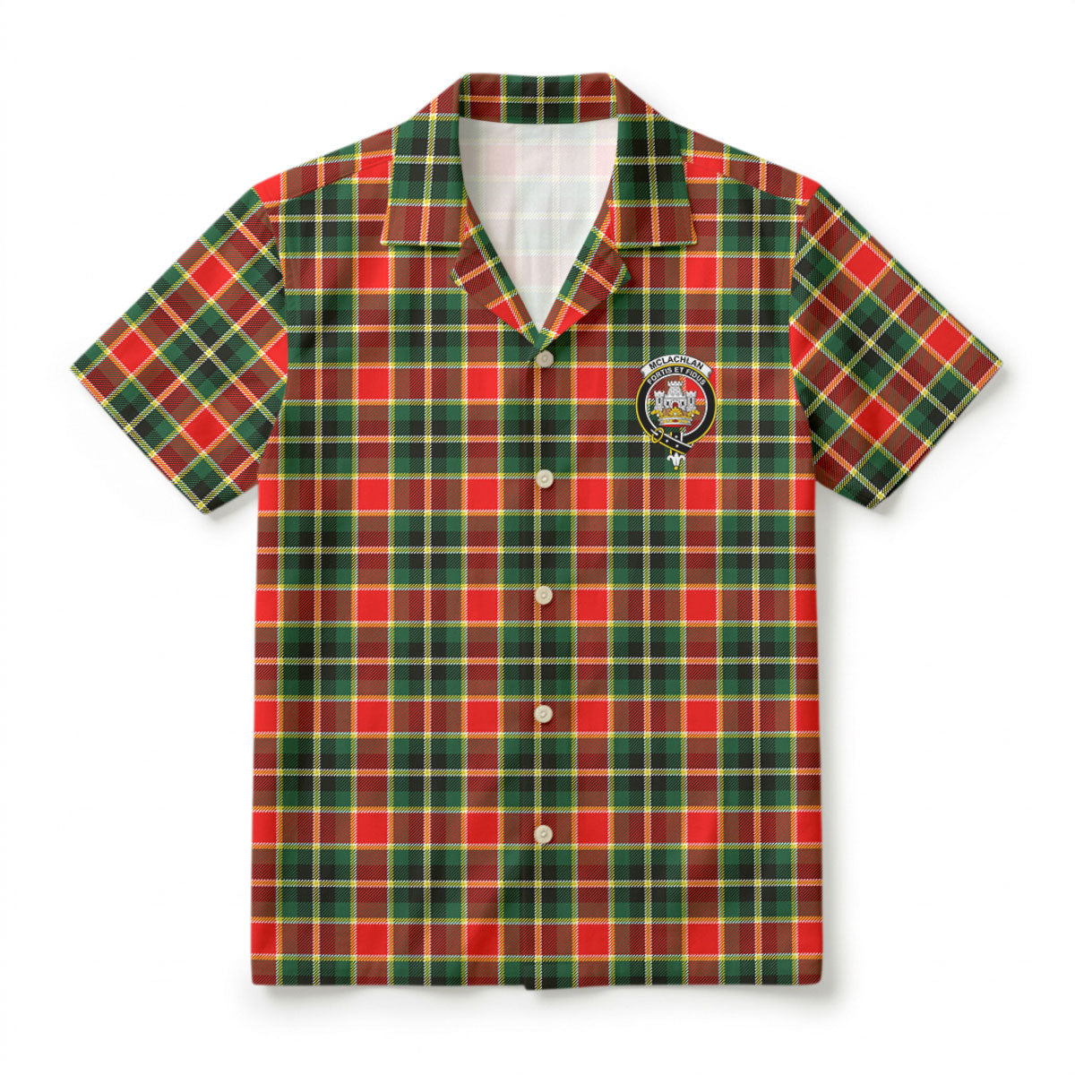 McLachlan Hunting Modern Tartan Crest Hawaiian Shirt