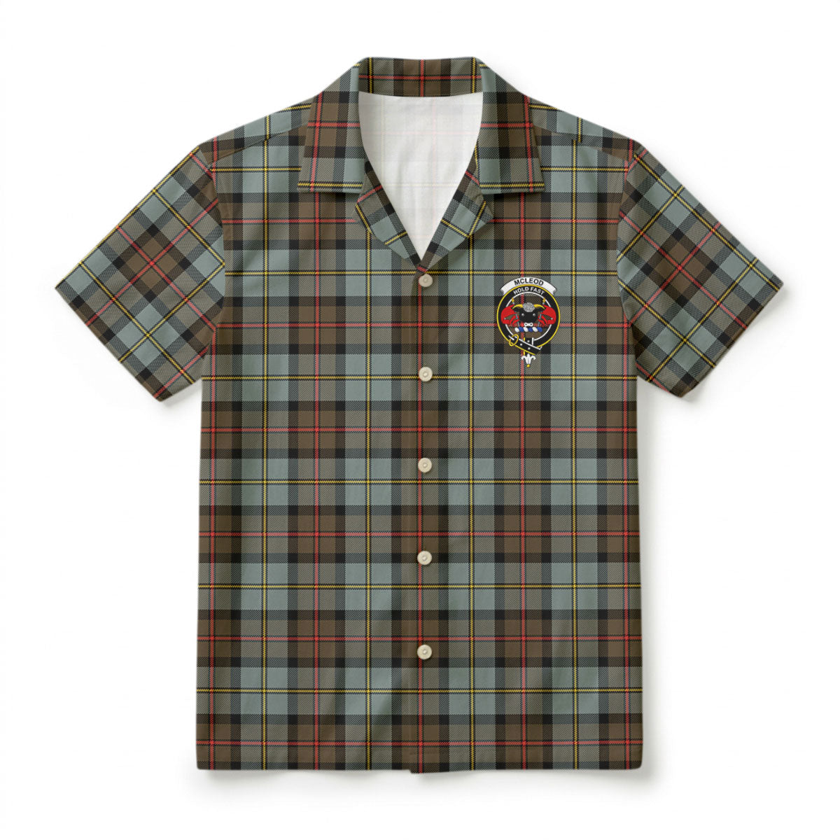 McLeod of Harris Weathered Tartan Crest Hawaiian Shirt