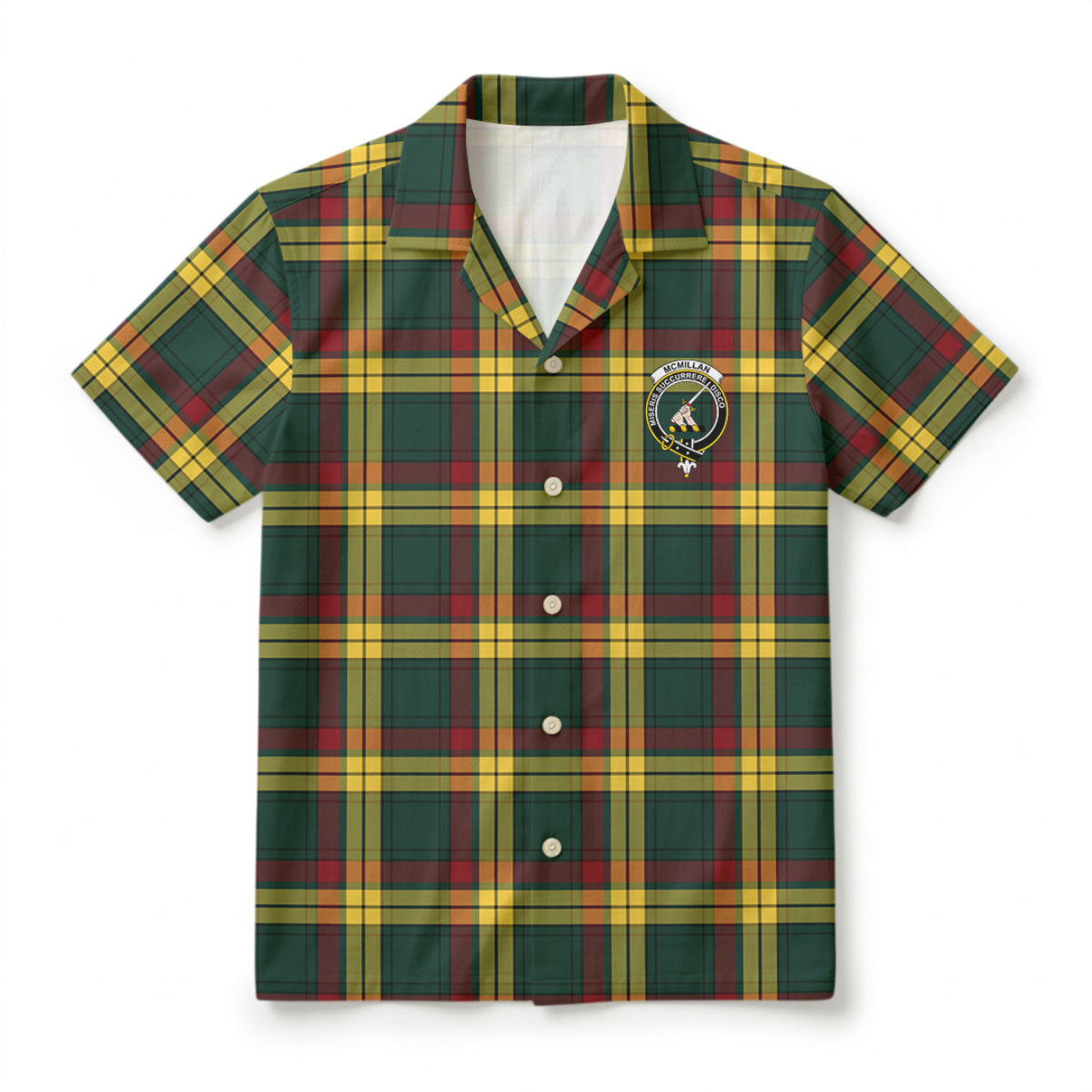 McMillan Old Modern Tartan Crest Hawaiian Shirt