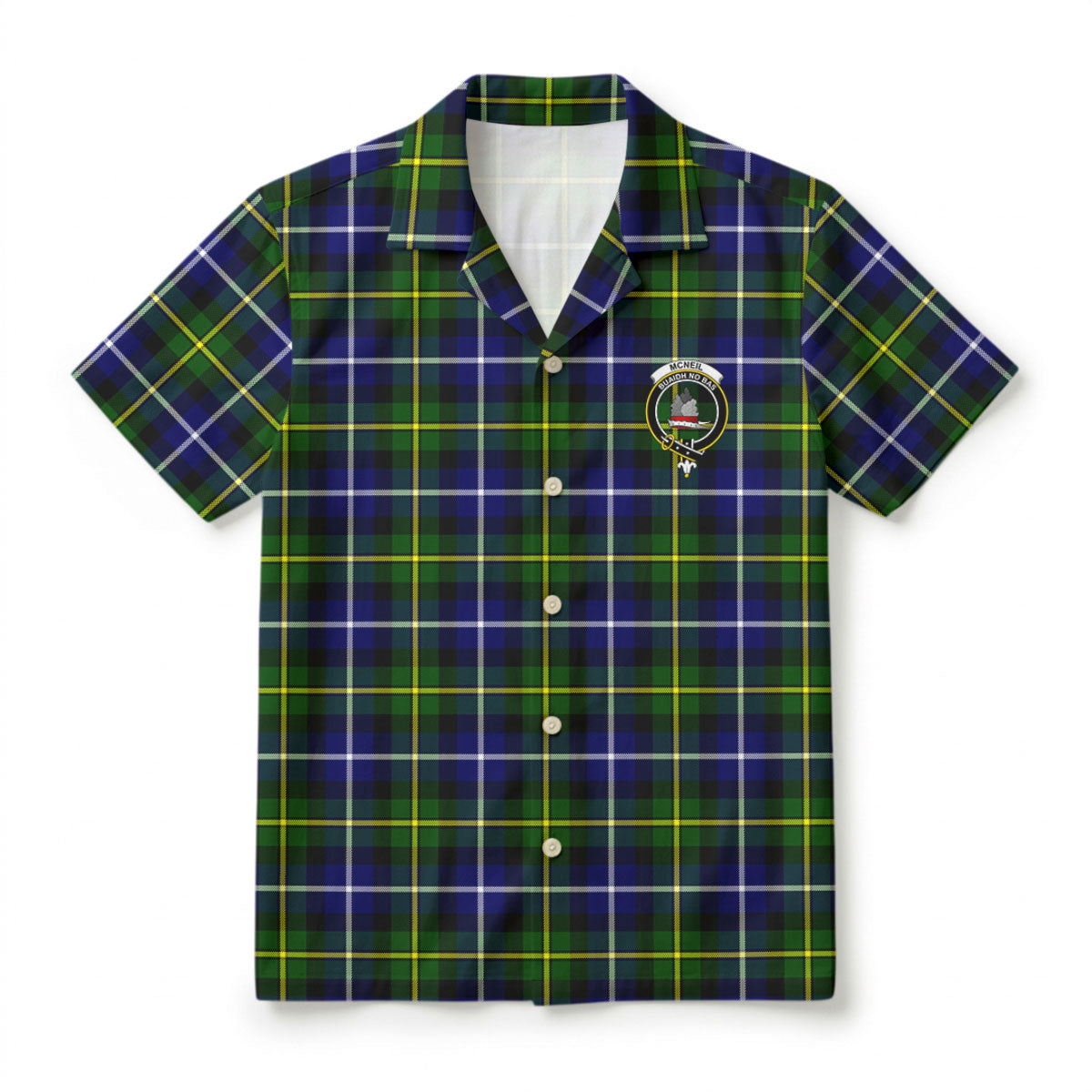 McNeil of Barra Modern Tartan Crest Hawaiian Shirt
