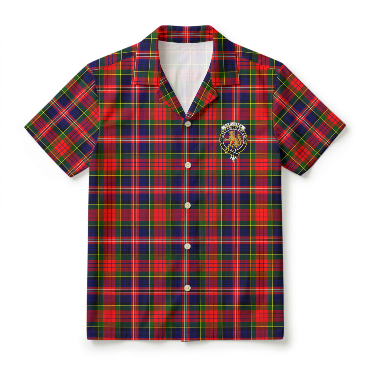 McPherson Modern Tartan Crest Hawaiian Shirt