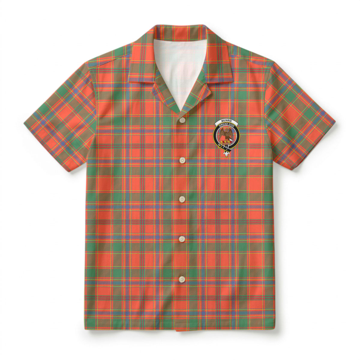 Munro Ancient Tartan Crest Hawaiian Shirt