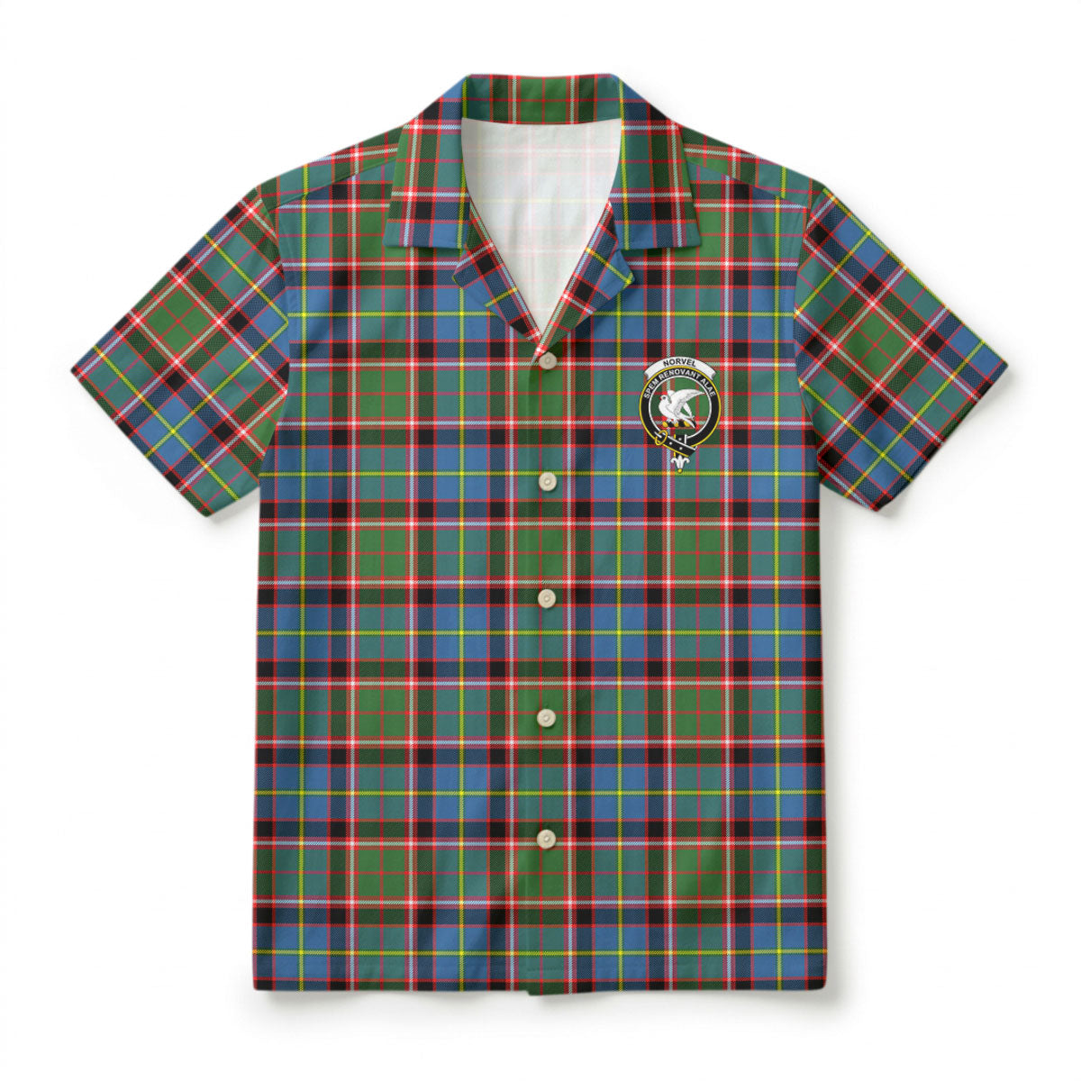 Norvel (or Norvill) Tartan Crest Hawaiian Shirt