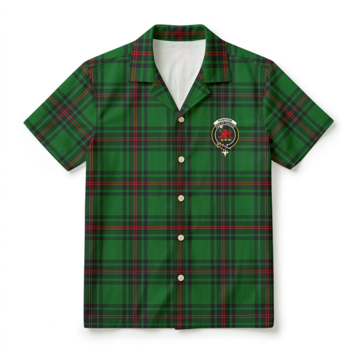 Primrose Tartan Crest Hawaiian Shirt