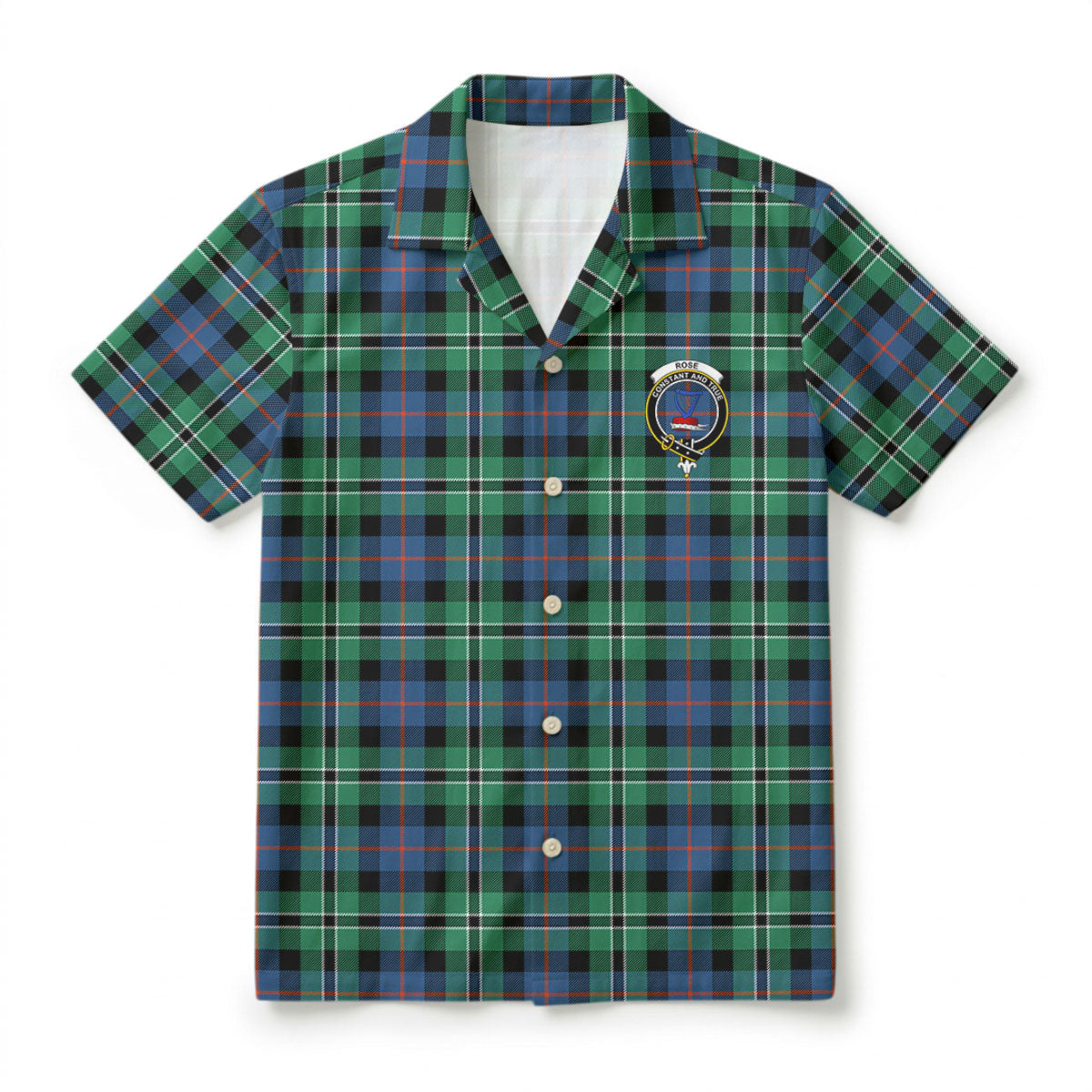 Rose Hunting Ancient Tartan Crest Hawaiian Shirt