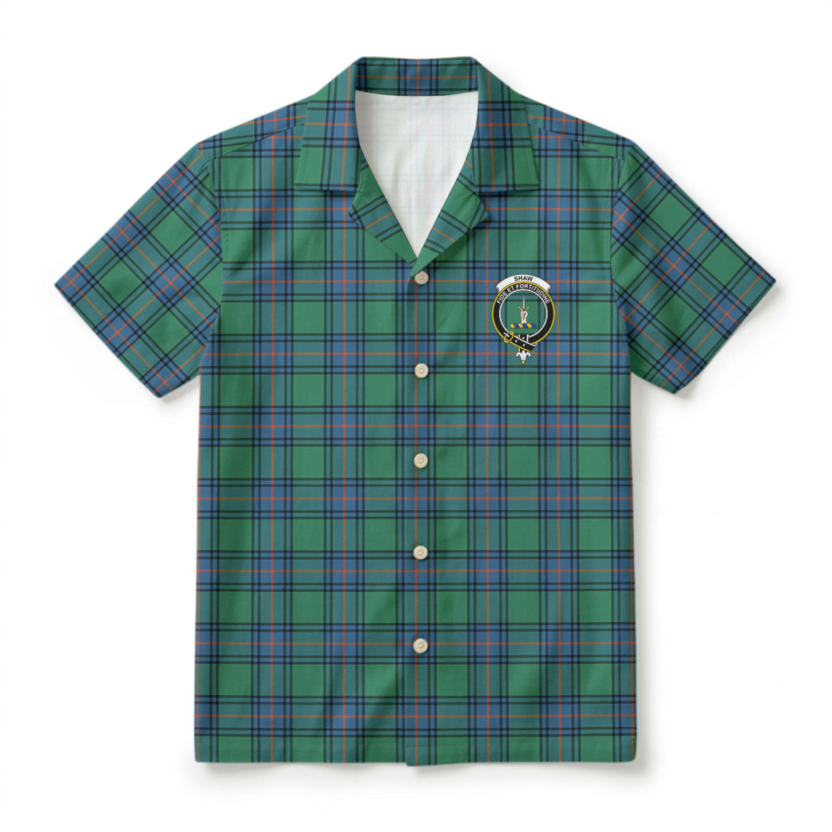 Shaw Ancient Tartan Crest Hawaiian Shirt