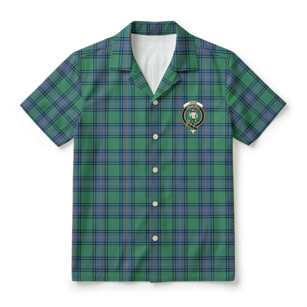 Shaw (of Sauchie) Ancient Tartan Crest Hawaiian Shirt