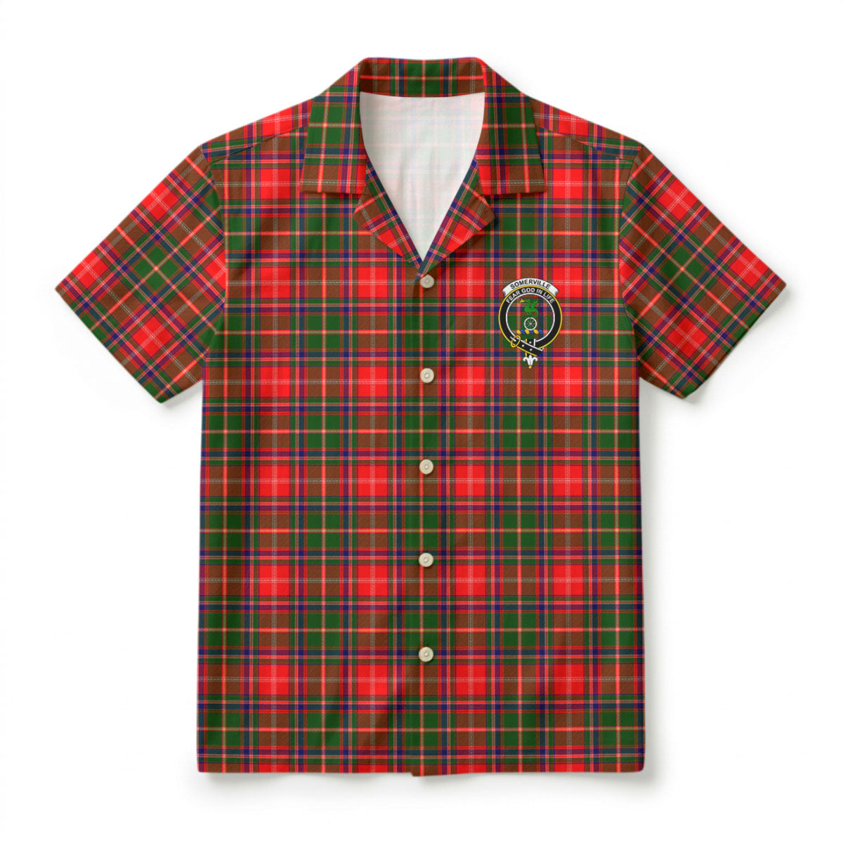 Somerville Tartan Crest Hawaiian Shirt
