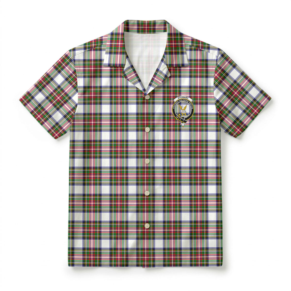 Stewart Dress Modern Tartan Crest Hawaiian Shirt