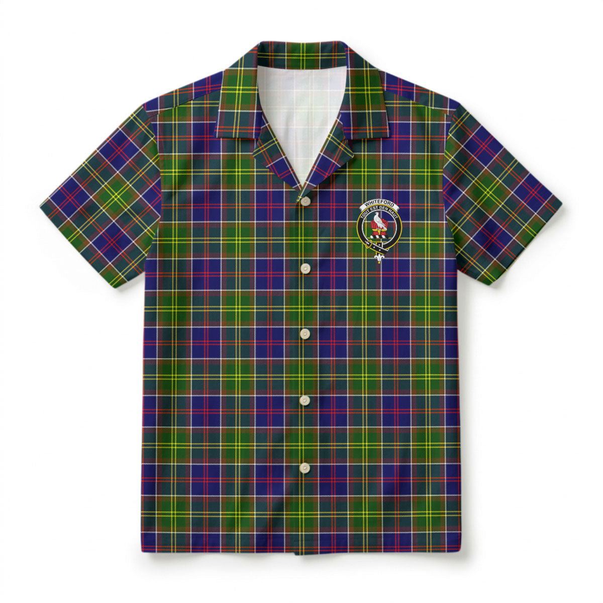 Whiteford Tartan Crest Hawaiian Shirt