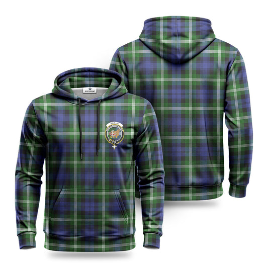 Baillie Modern Tartan Crest Hoodie 1500