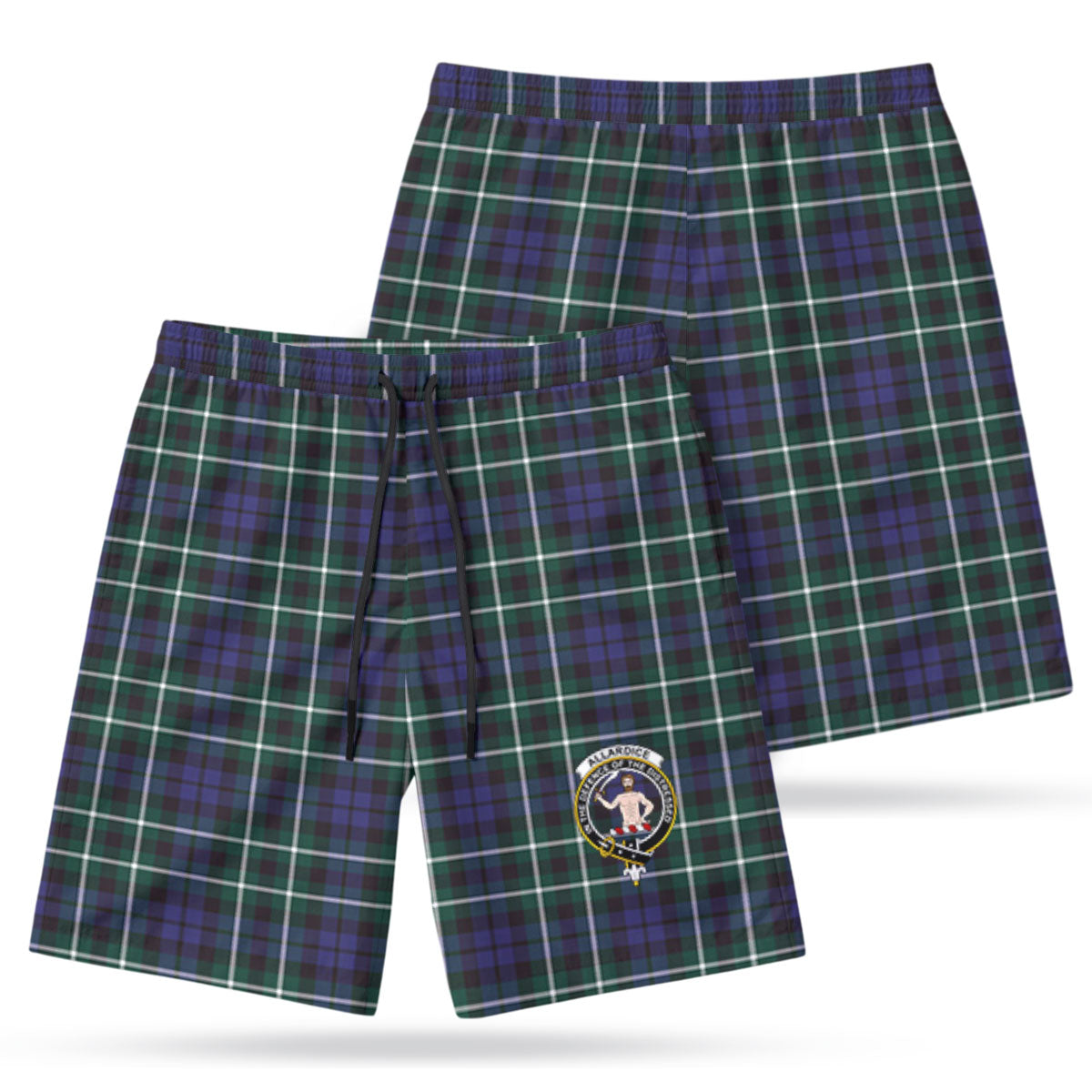 Allardice Tartan Crest Men's Beach Shorts