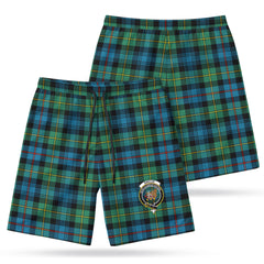 Baillie Ancient Tartan Crest Men's Beach Shorts